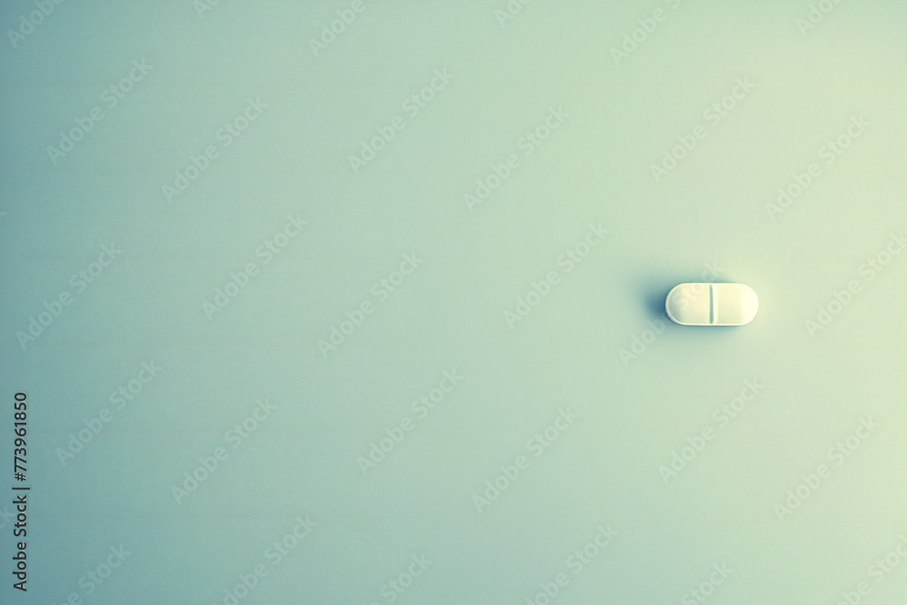 Pill on blue background, medicine concept Pill on blue background, medicine concept