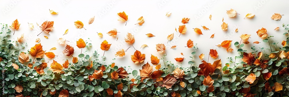 Autumn Leaves in a Bunch A Celebration of the Season's Charm Generative AI