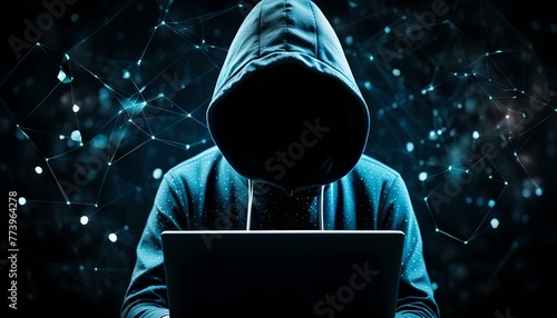 Hacker derrière un ordinateur photo