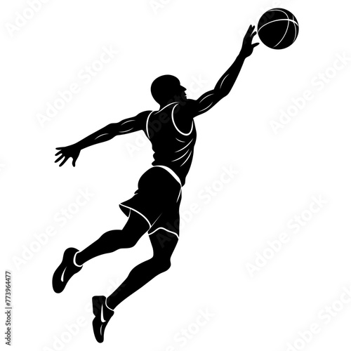 basketball player slam dunk