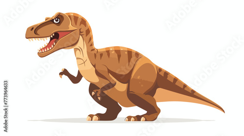 Cartoon tyrannosaurus isolated on white background fla