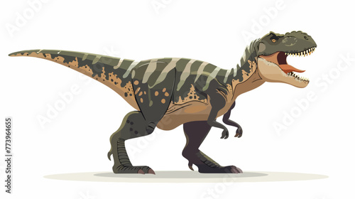 Cartoon tyrannosaurus isolated on white background fla