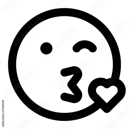 kiss icon for illustration