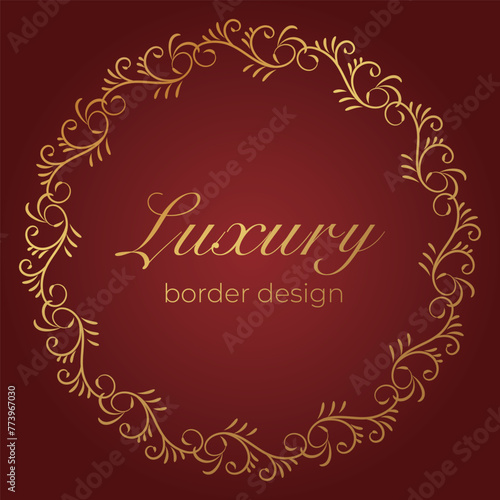 Luxury pattern border frame design