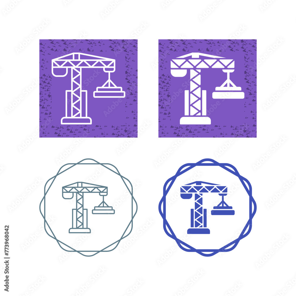 Crane Vector Icon Crane Vector Icon