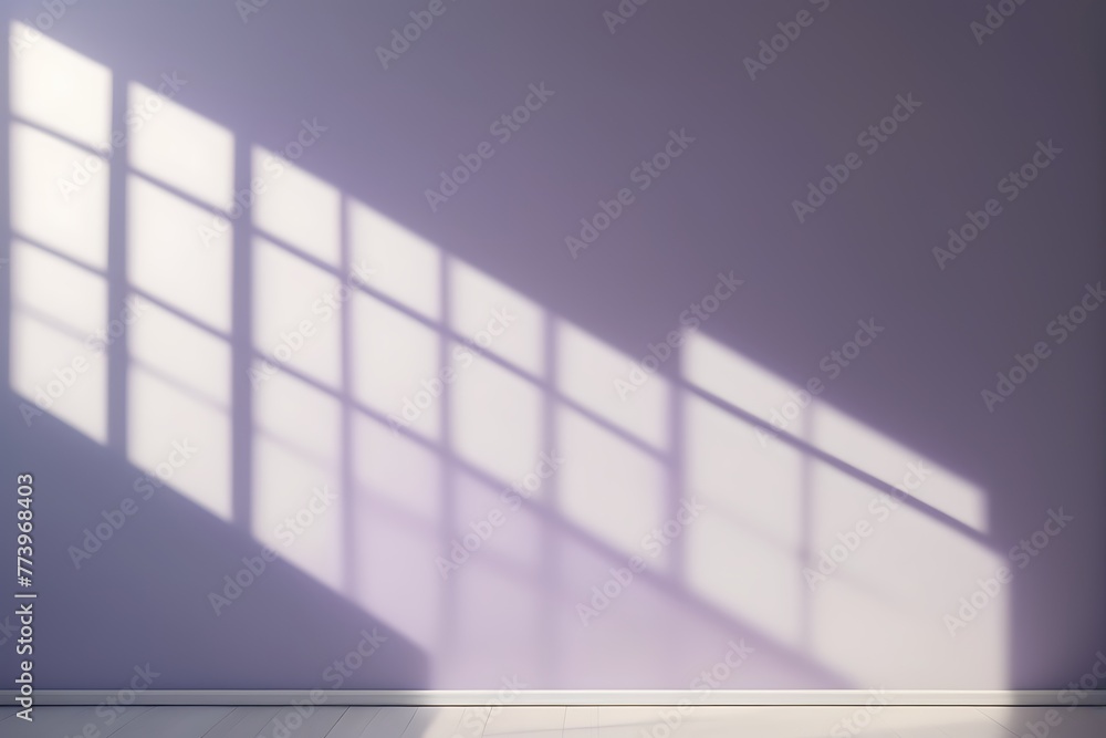 Minimalist Empty Room With Blurred shadow Gentle Lights On Light Purple Wall, Empty Studio Room Minimalist Empty Room With Blurred shadow Gentle Lights On Light Purple Wall, Empty Studio Room