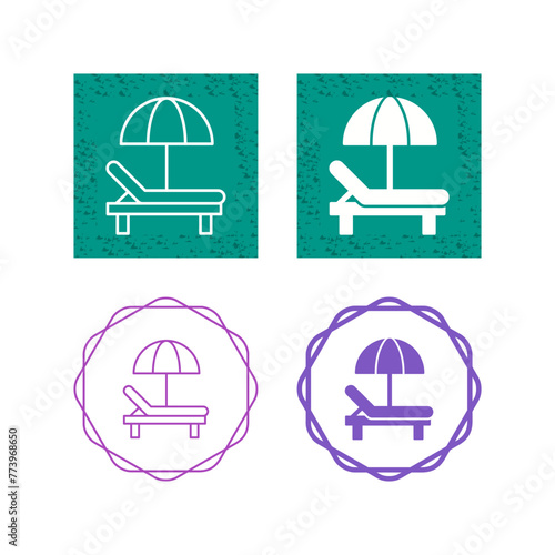 Sunbed Vector Icon