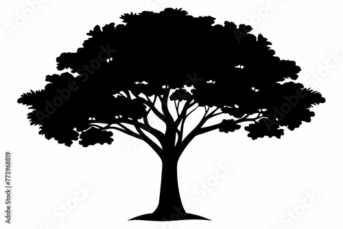  tree silhouette black vector illustration 
