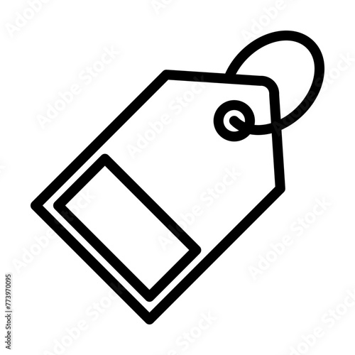 Tag Line Vector Icon Design