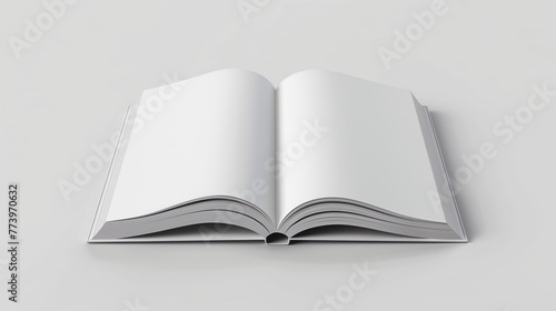 Book mockup, mockup for an open book, created with generative AI technology