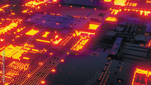 The technological basis of an abstract computer board can be used to describe technological processes, science, and education. Information engineering component. Can be used as digital dynamic wallpap