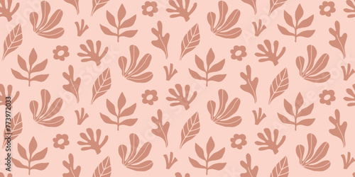 Abstract Botanical Floral Seamless Pattern