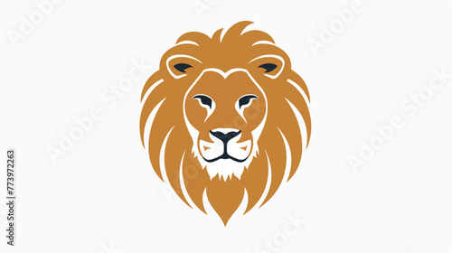 Lion icon. Lion head logo - vector illustration flat