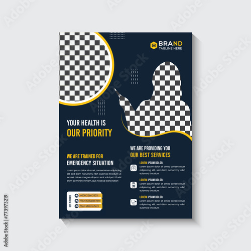 Medical flyer template design