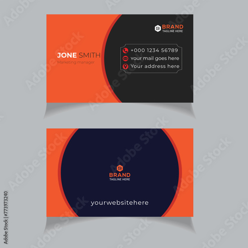 Professional business card design template 