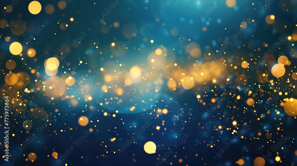 abstract background Gold foil texture. Holiday concept. with Dark blue and gold particle. Christmas Golden light shine particles bokeh on navy blue background. abstract background Gold foil texture. Holiday concept. with Dark blue and gold particle. Christmas Golden light shine particles bokeh on navy blue background.