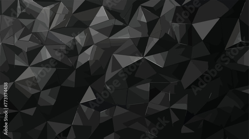 Dark Black vector polygonal template. A vague abstract