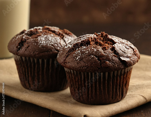 portrait of chocolate chip muffins