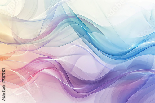 horizontal abstract image of colourful transparent waves background