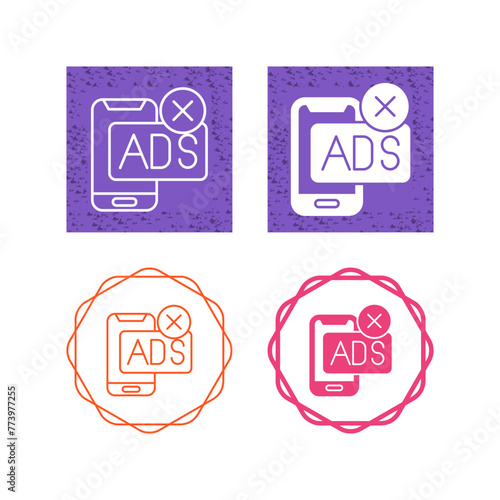 AD Block Vector Icon
