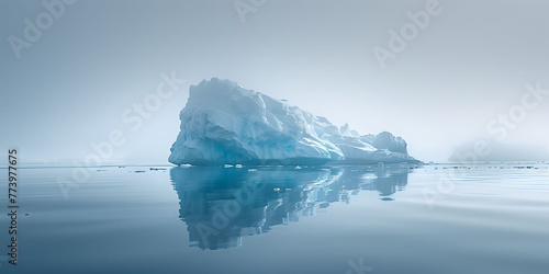 Majestic Iceberg Resembling a Sparkling Diamond in Tranquil Waters © PLATİNUM