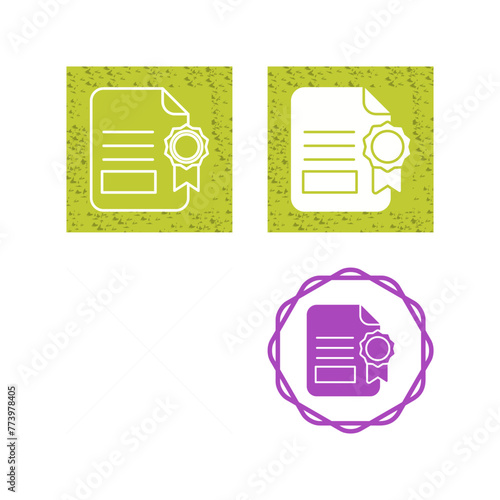 Certificate Vector Icon