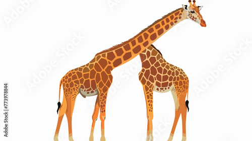 Giraffe Vector flat illustration art flat vector isolated © Blue