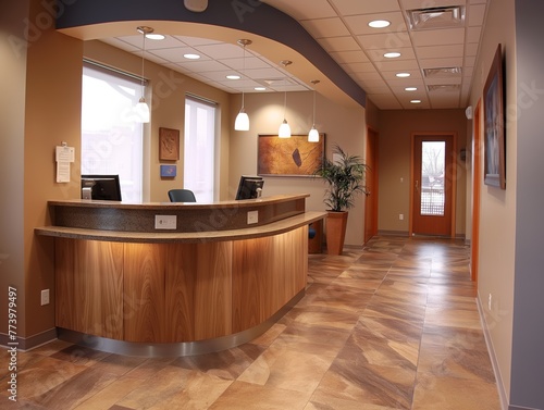 Reception area of a dental office