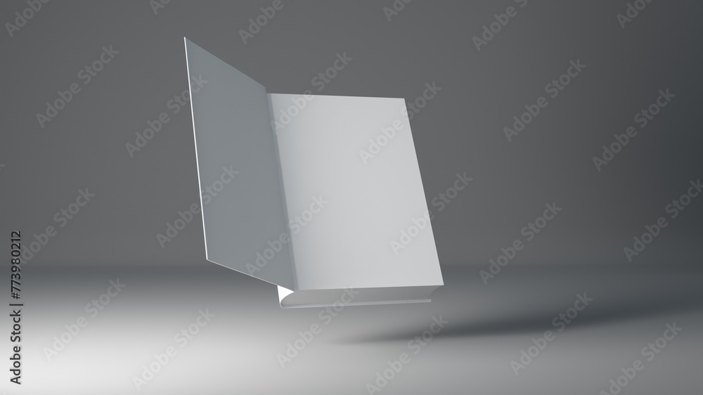 Fototapeta premium White open Book Mockup over 3d rendering