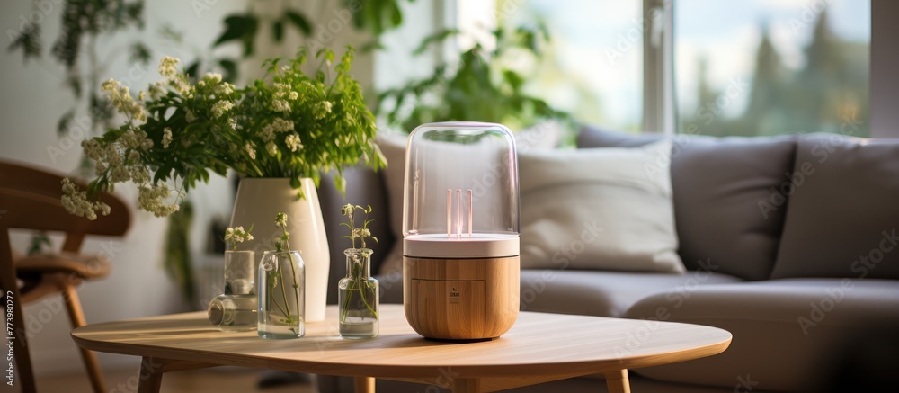 close up living room air purifier close up living room air purifier