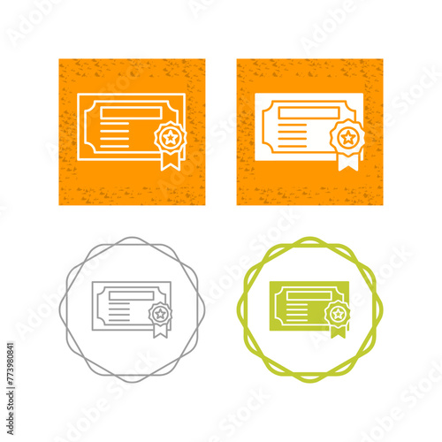 Certificate Vector Icon