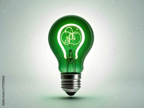 green light bulb