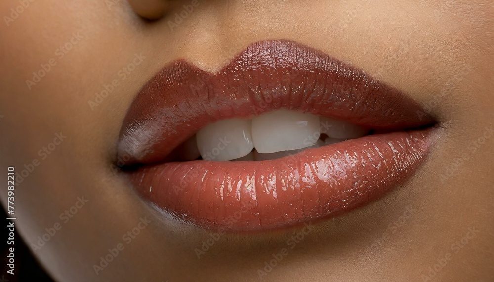 Obraz premium close up lips of woman