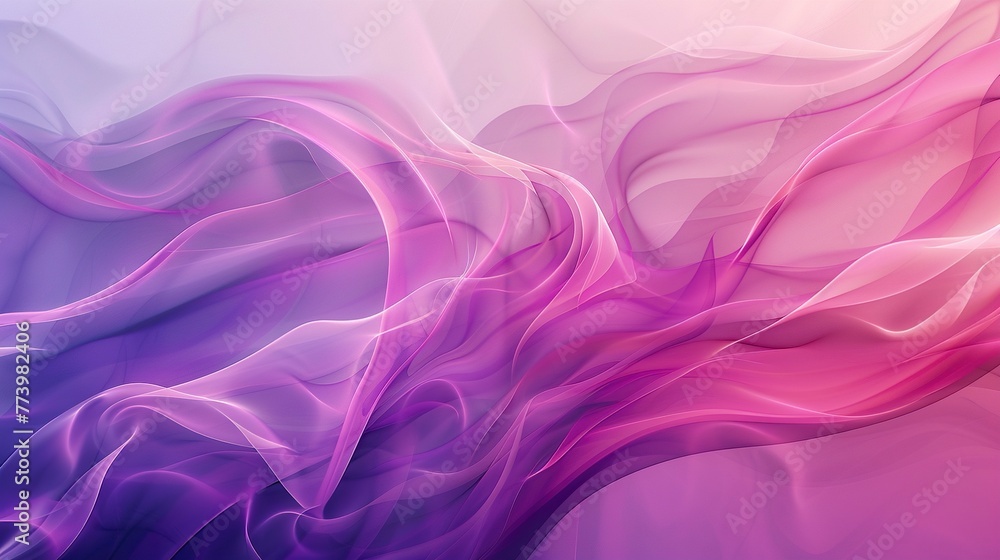 Gradient Wave Background Merging Hues of Purple and Pink. Dreamy Gradient Design Concept.