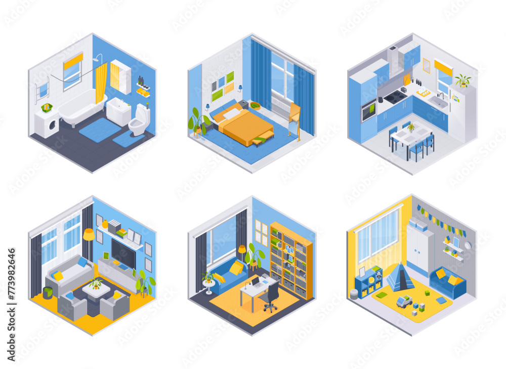 isometric room original set isometric room original set