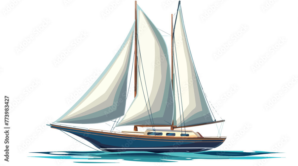 Isolated sailboat icon image. Vector illustration desi