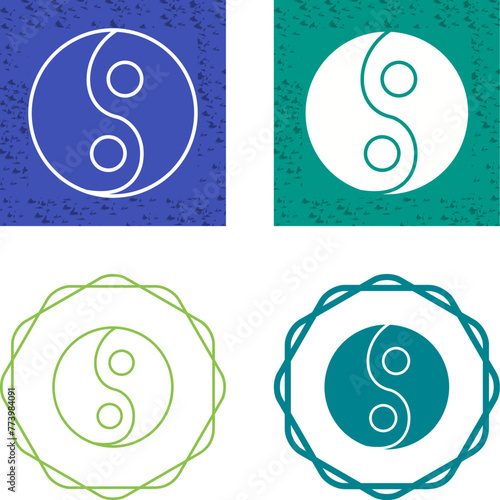 Yin Yang Vector Icon