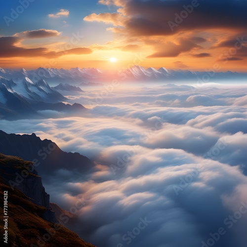 above the clouds, ai-generatet