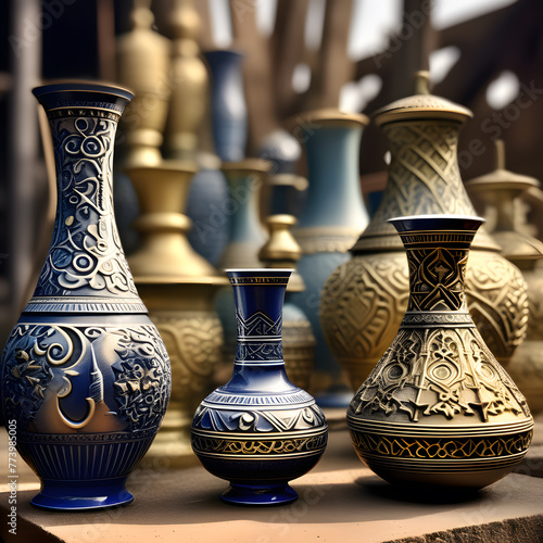 earthenware pottery, ai-generatet
