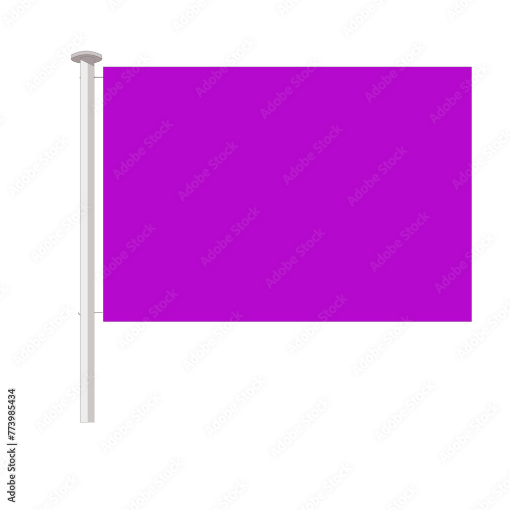 Obraz premium Drapeau de plage violet pour pollution de l'eau