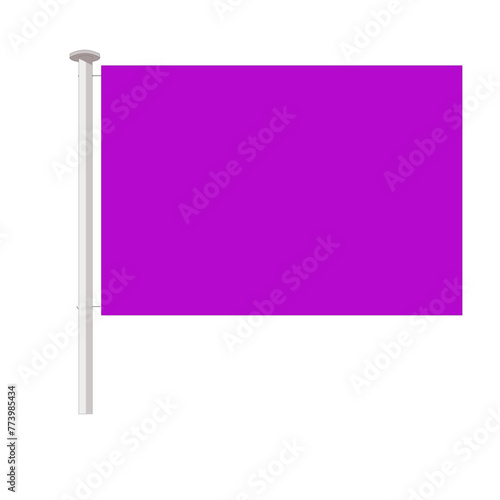 Drapeau de plage violet  pour pollution de l'eau