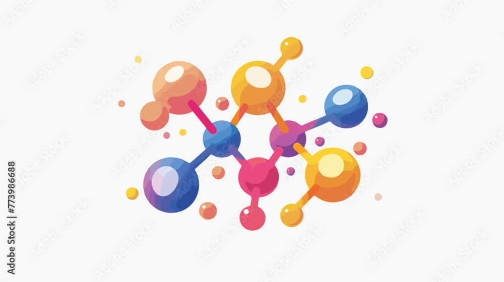 Molecule vector icon flat vector isolated on white background