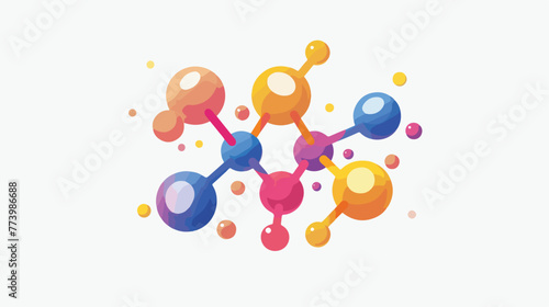 Molecule vector icon flat vector isolated on white background