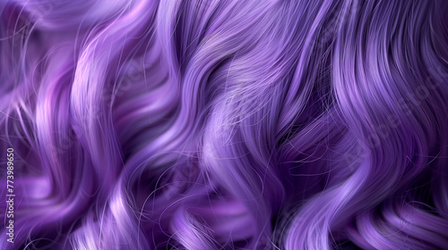 Close up purple hair wave