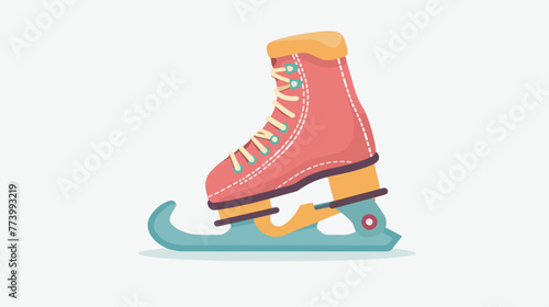 Sport ice skate flat icon flat vector isolated on white