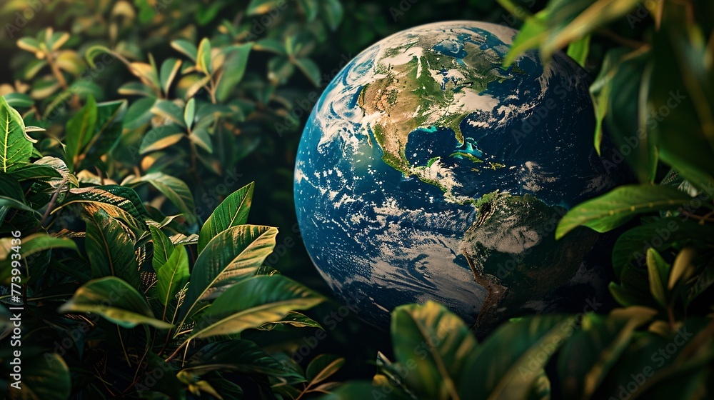 World environment and earth day concept with globe World environment and earth day concept with globe
