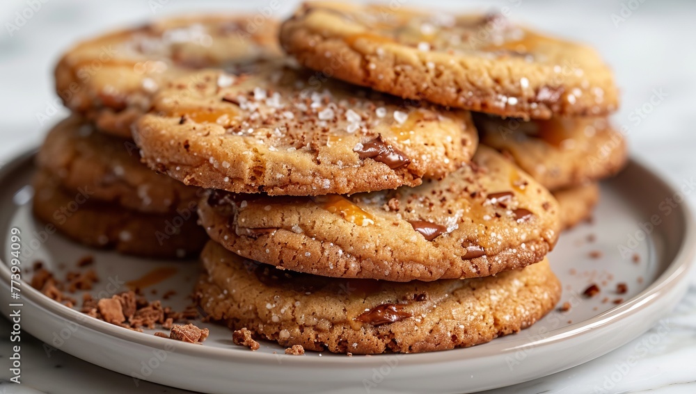 Caramel Cake Cookies in plate Caramel Cake Cookies in plate