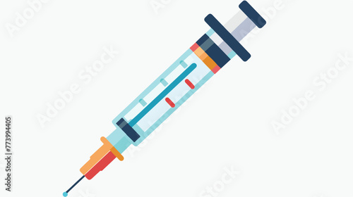 Syringe icon flat vector isolated on white background