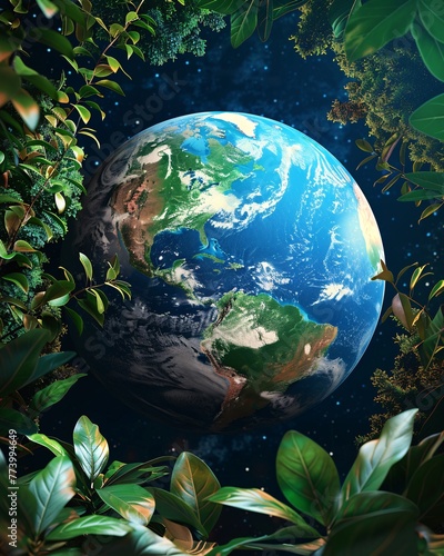 Earth day concept with globe