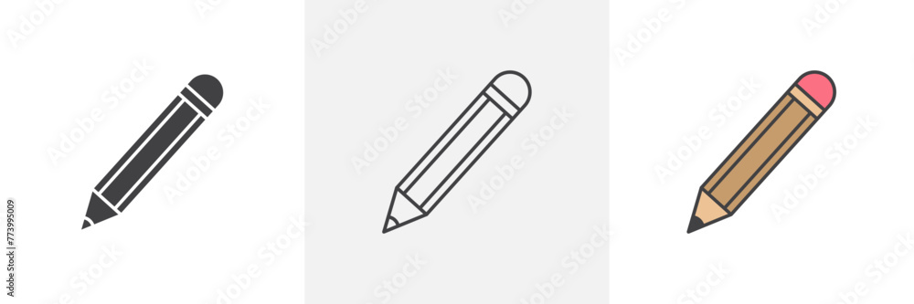 Drawing Pencil and Graphic Design Icon Set. Creative Crayons and Art Symbols. Drawing Pencil and Graphic Design Icon Set. Creative Crayons and Art Symbols.